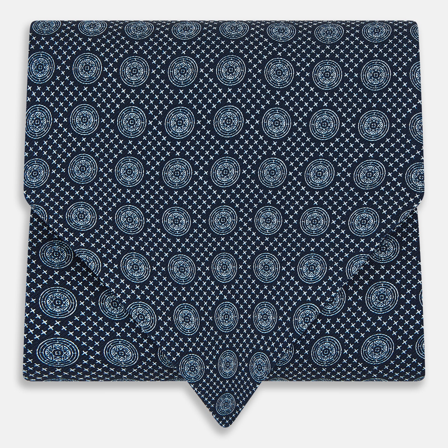 View 1 of product Navy Medallion Silk Cravat
