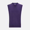 View 1 of product Purple Cashmere V-Neck Vest