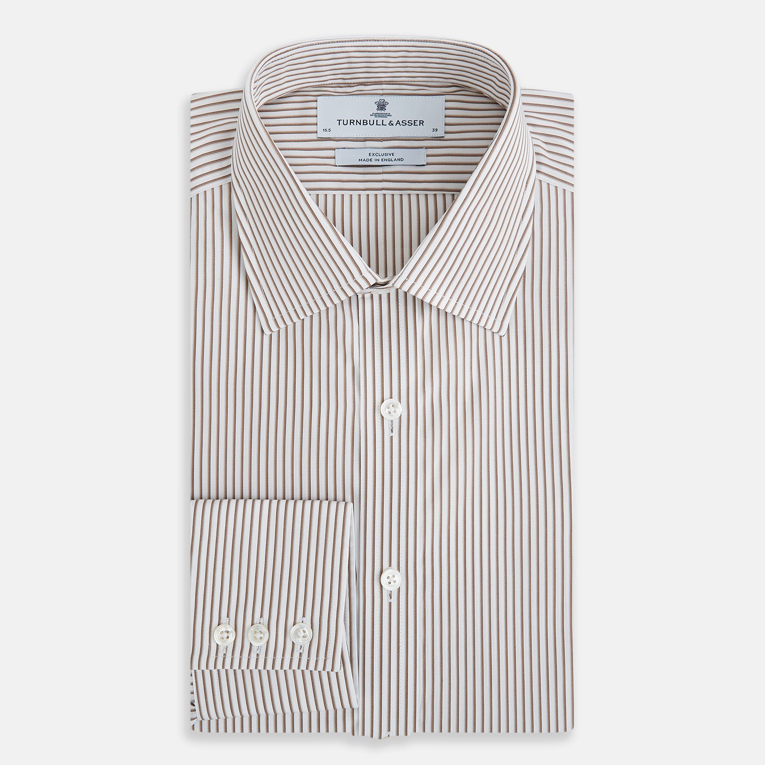 View 5 of product Coffee Shadow Stripe Mayfair Shirt