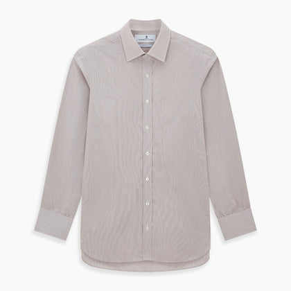 Burgundy Hairline Stripe Mayfair Shirt Image 6