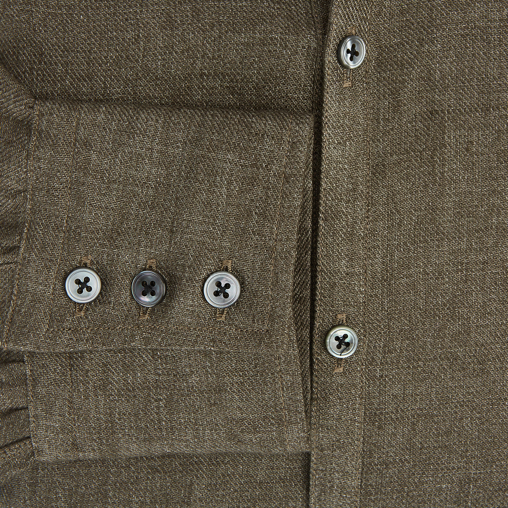 Olive Linen Windsor Shirt