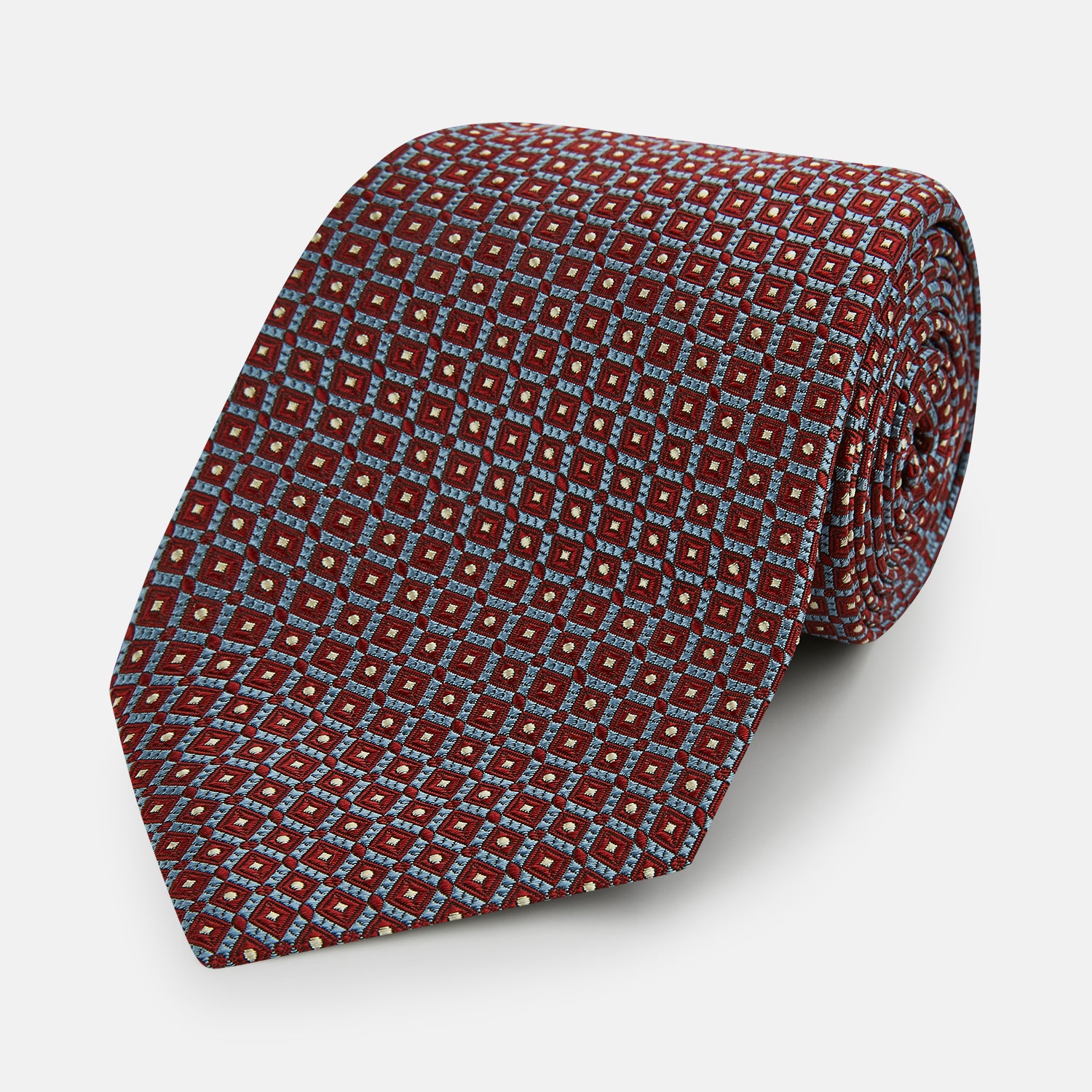 View 1 of product Burgundy Diamond Silk Tie