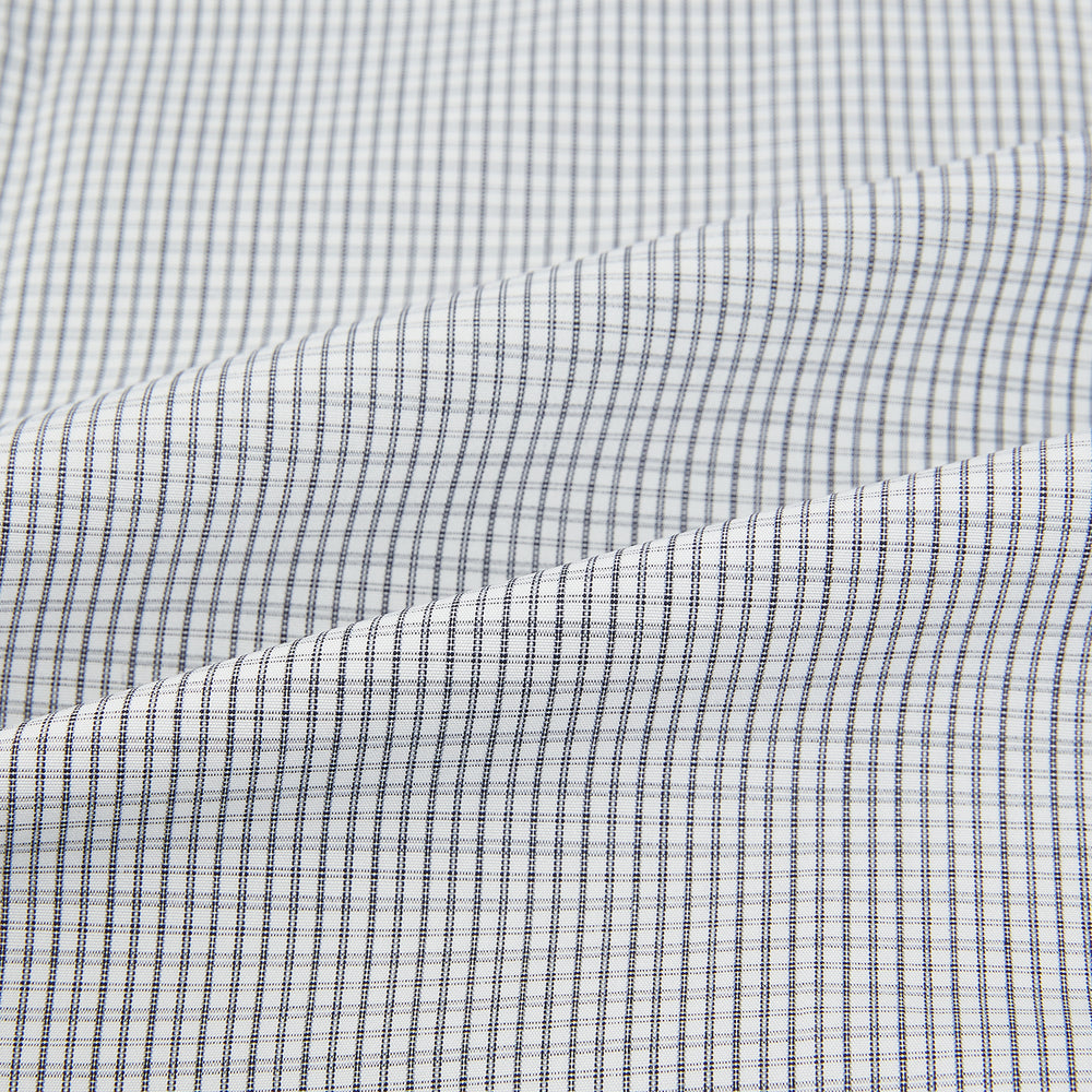 Midnight Blue Micro  Tattersall Check Mayfair Shirt