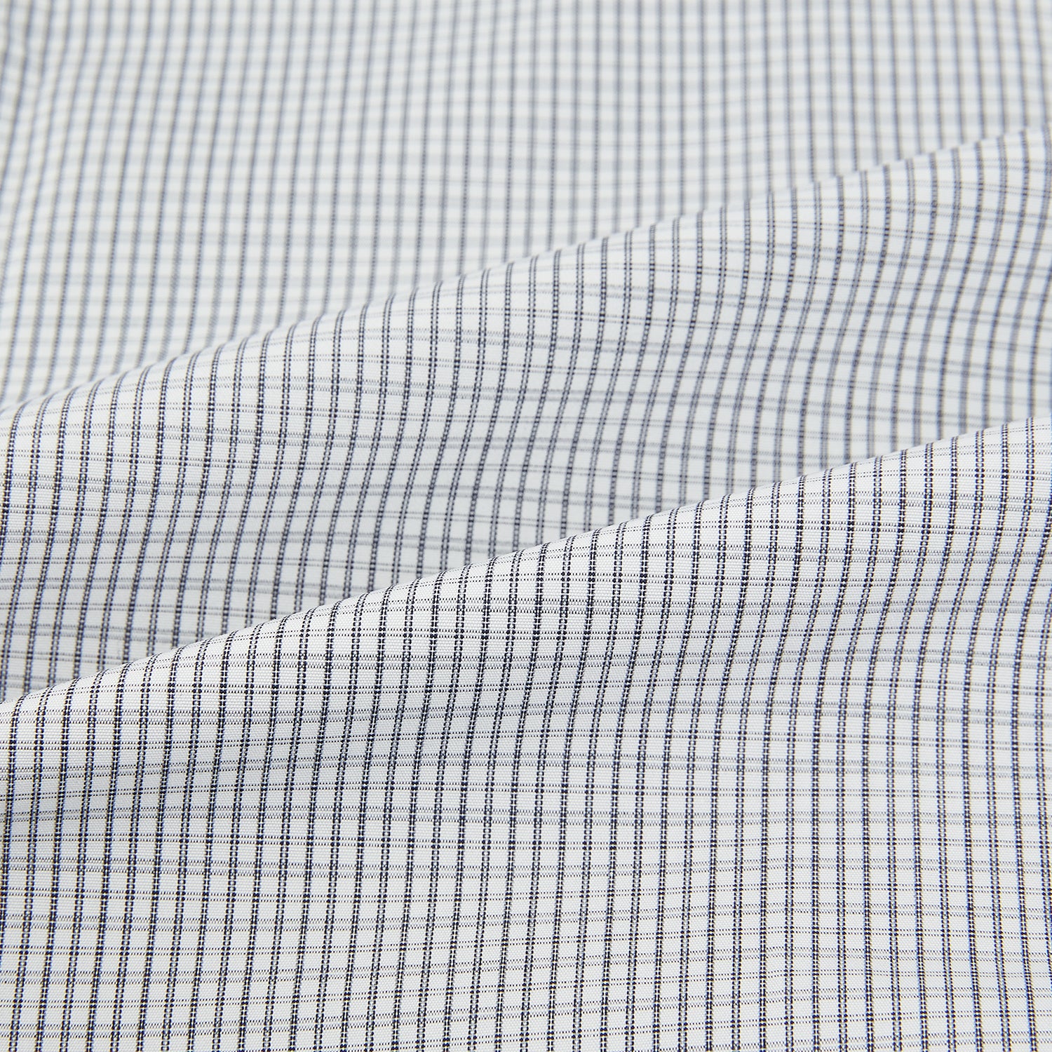 View 6 of product Midnight Blue Micro  Tattersall Check Mayfair Shirt