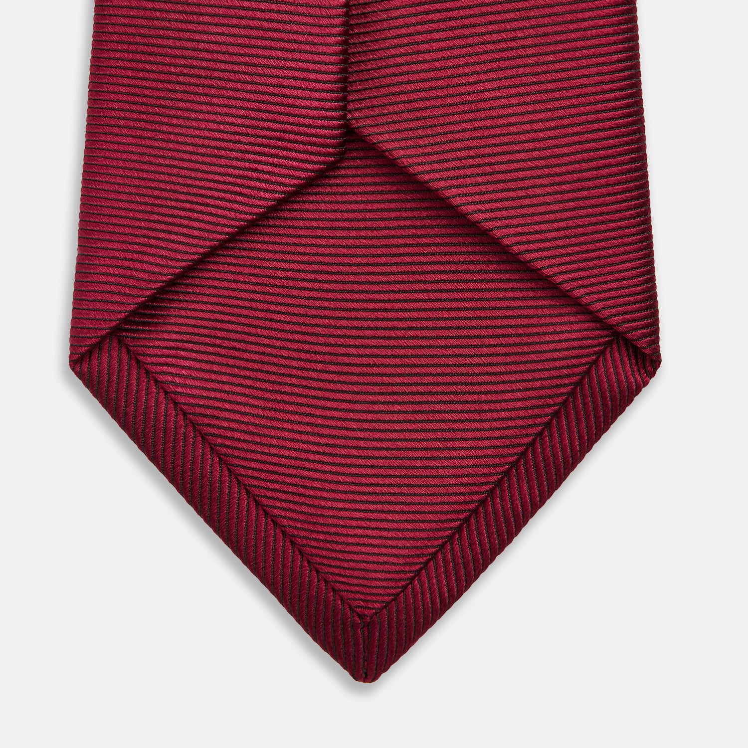 HORIZONTAL TWILL BURGUNDY TIE