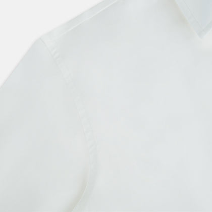 PLAIN WHITE WINDSOR SHIRT WITH TURNBULL OPEN COLLAR AND 3-BUTTON CUFFS Image 5