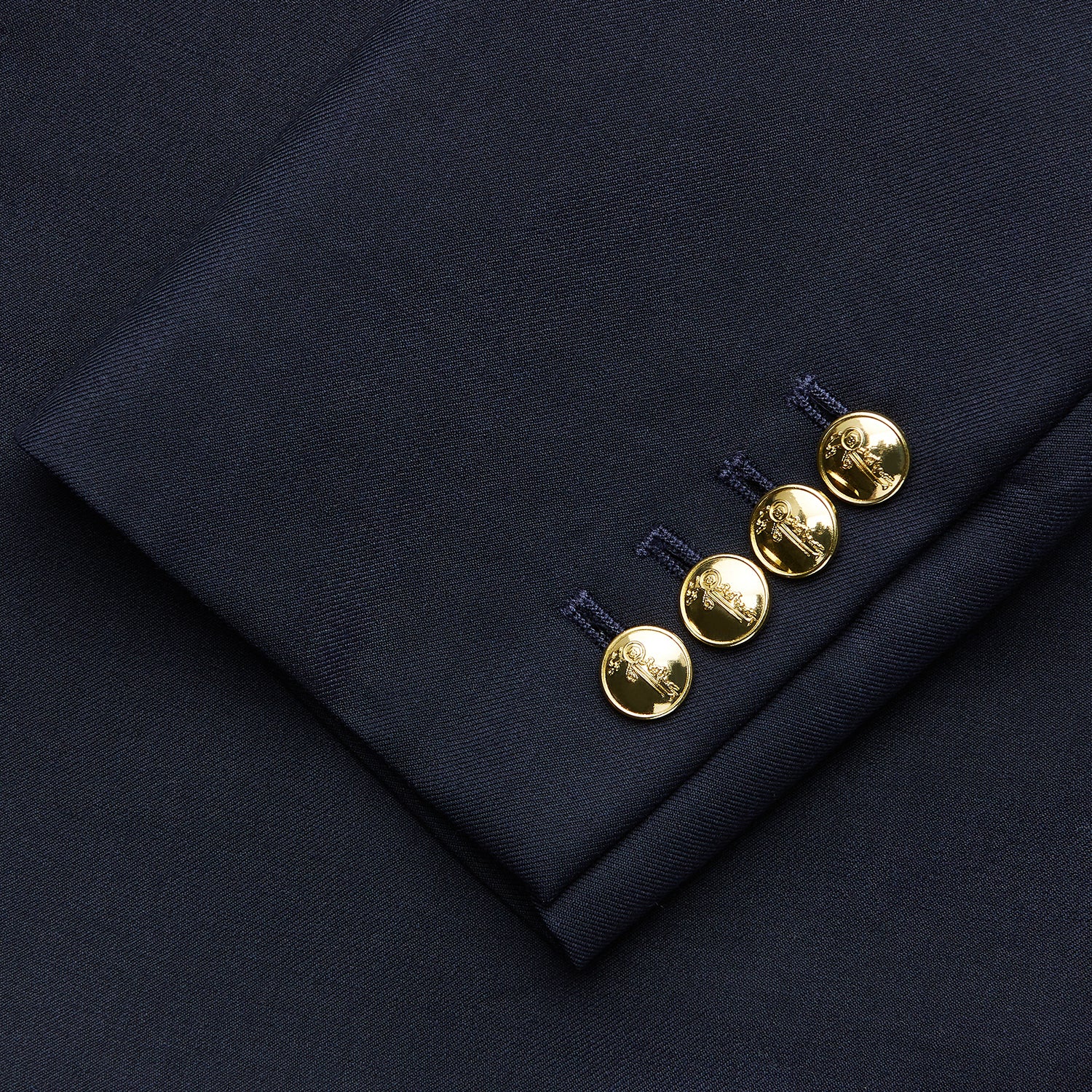 View 4 of product Navy Plain Wool Single Breasted Blazer