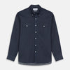 View 1 of product Navy Weekend Fit Larkin Shirt With Dorset Collar And 3-Button Cuffs