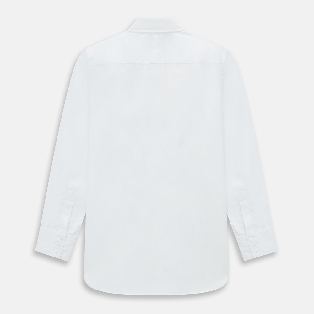 PLAIN WHITE WESTMINSTER SHIRT WITH TURNBULL COLLAR AND 3- BUTTON CUFFS