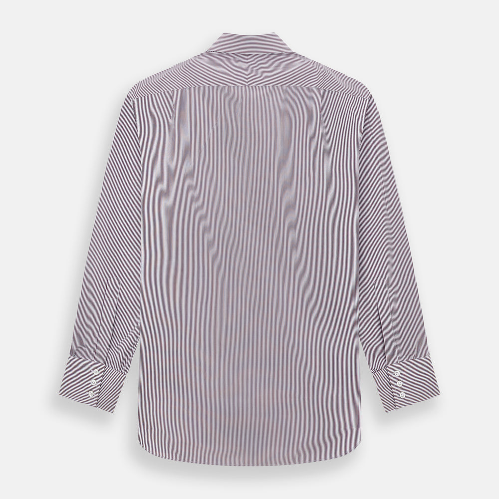 Burgundy Shadow Stripe Mayfair Shirt