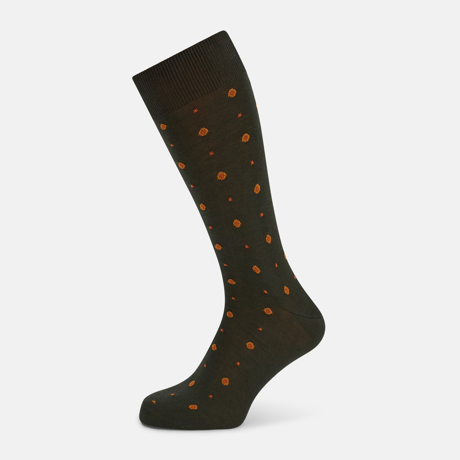 View 1 of product Forest Green Patterned Mid-Length Socks