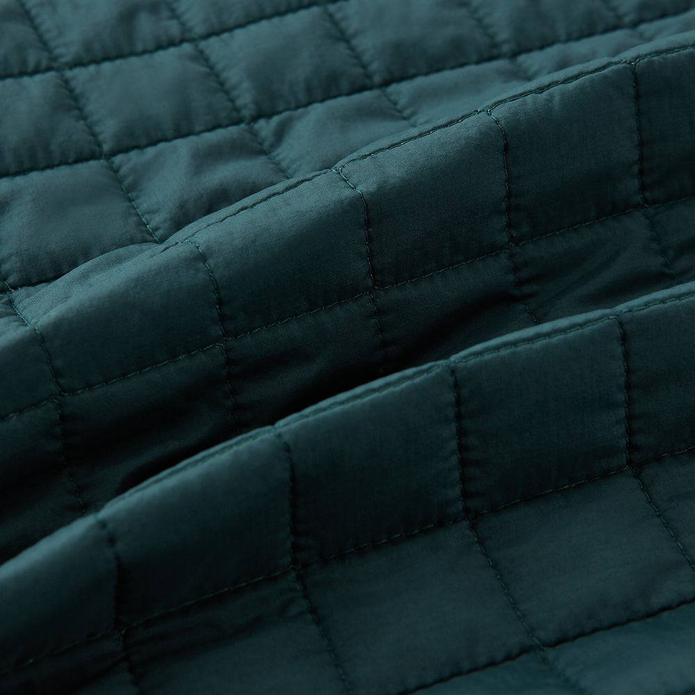 Forest Green Double-Breasted Quilted Gilet