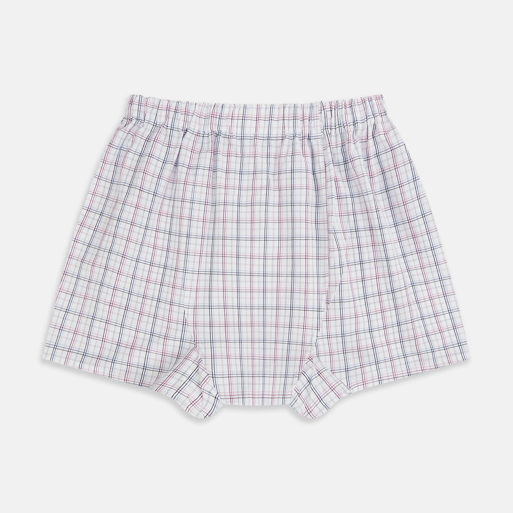 Purple and Orange Multi Graph Check Godfrey Boxer Shorts
