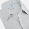 View 2 of product Forest Melange and Red Micro Check Windsor Shirt