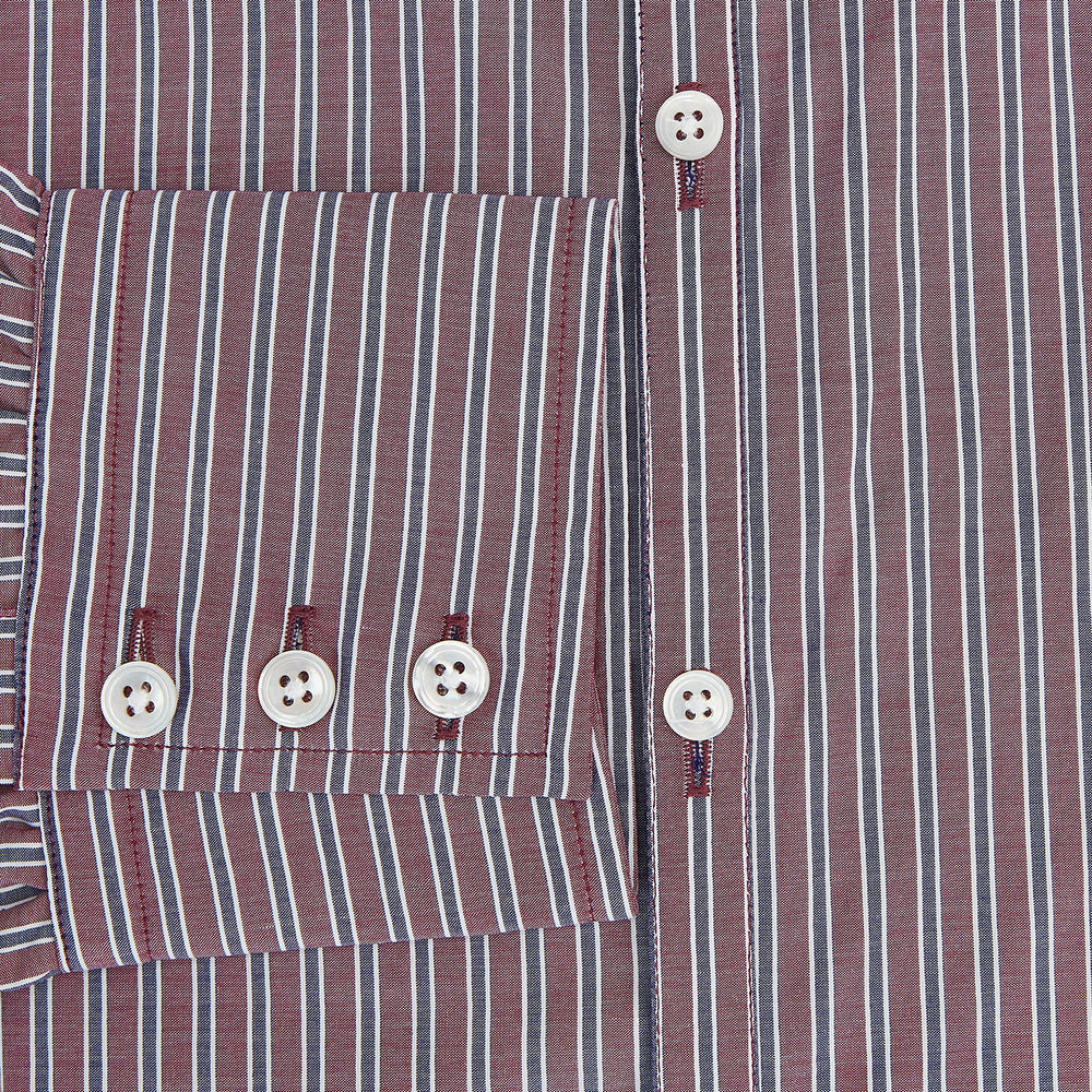Wine Ticking Stripe Westminster Shirt