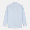 View 3 of product Pale Blue Stripe Weekend Fit Hayne Shirt With Dorset Collar And 1-Button Cuffs