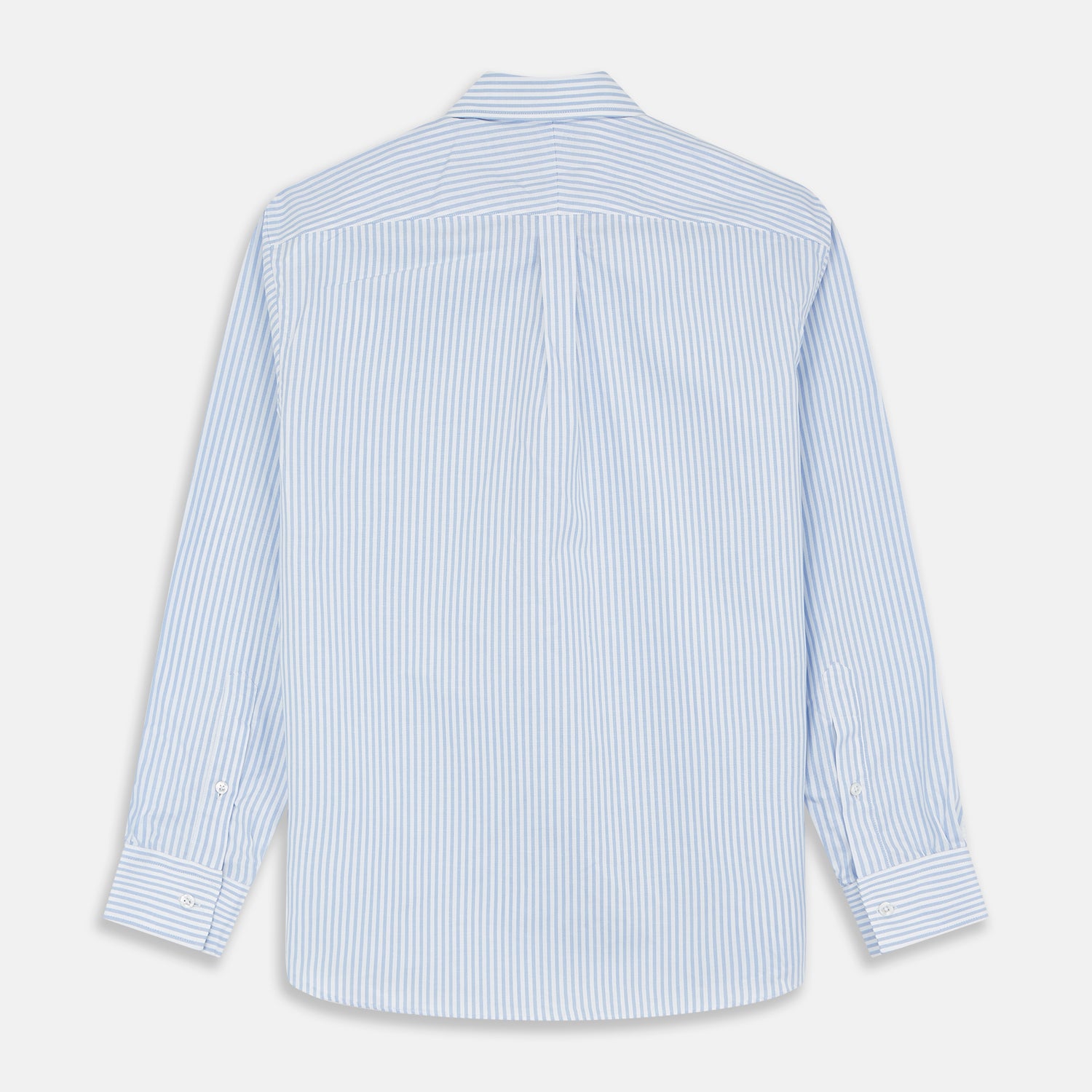 View 3 of product Pale Blue Stripe Weekend Fit Hayne Shirt With Dorset Collar And 1-Button Cuffs