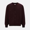 View 1 of product Burgundy Fine Merino V-Neck Cardigan