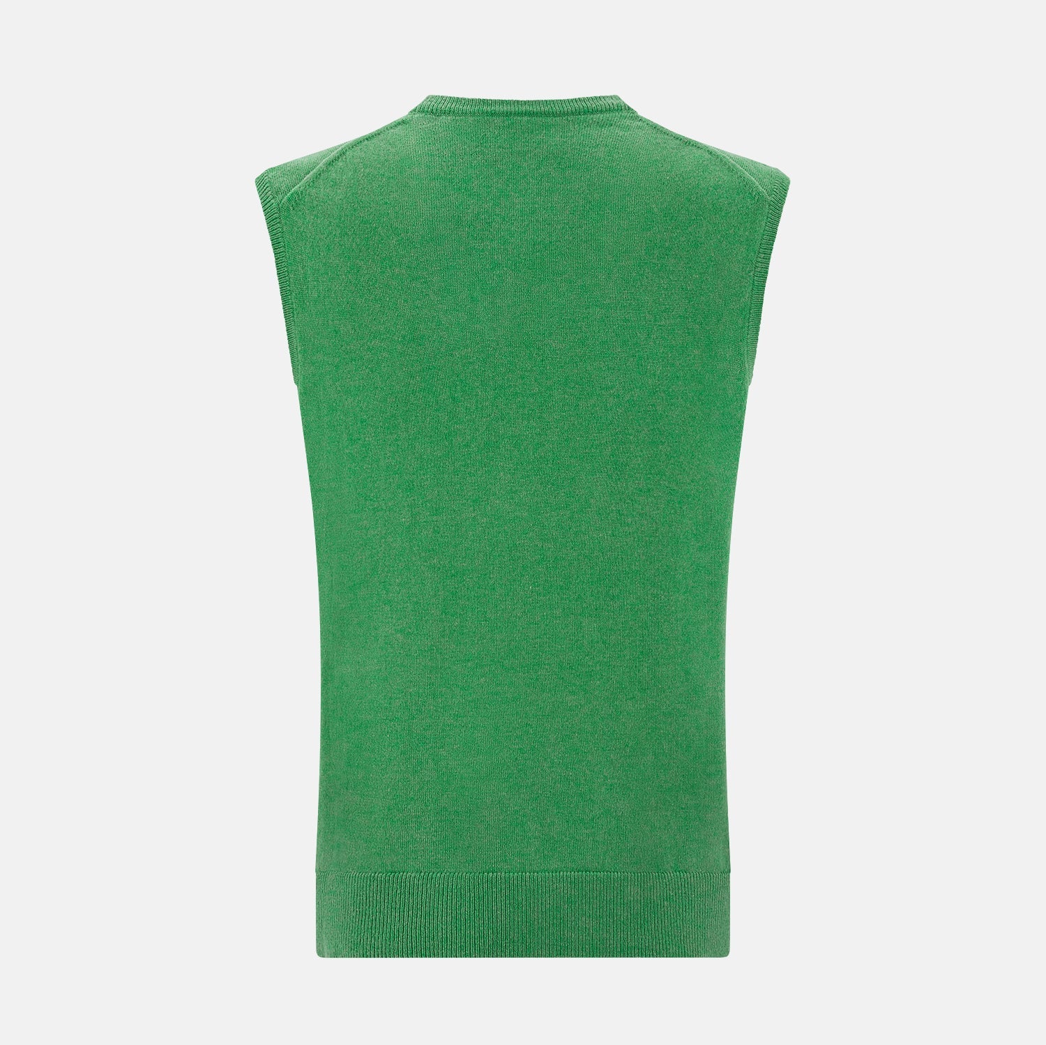 View 3 of product Fern Green Cashmere V-Neck Vest