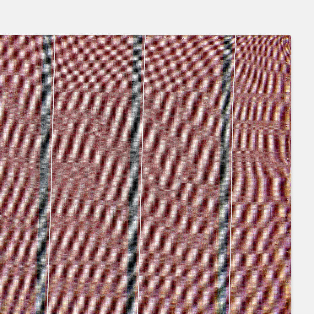 Red Track Stripe Hand-Rolled Handkerchief