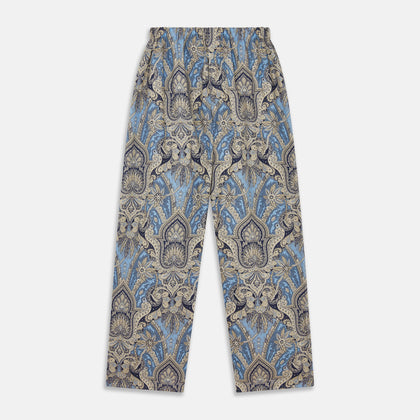 Pale Blue Baroque Silk-blend Hyde Pyjama Set Image 4