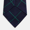 View 4 of product Green and Navy Window Pane Silk Tie