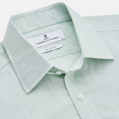 Light Green Chambray Regular Fit Mayfair Shirt Image 1