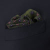 View 4 of product Green Rose Silk Pocket Square