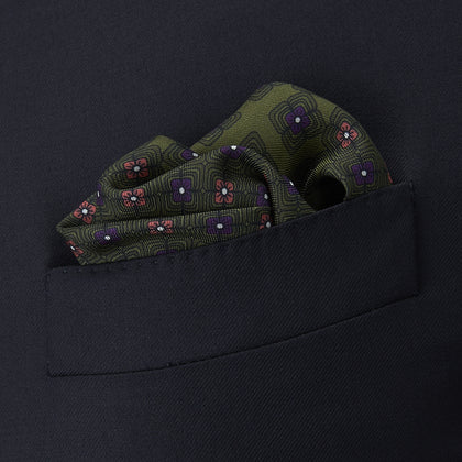 Green Rose Silk Pocket Square Image 3