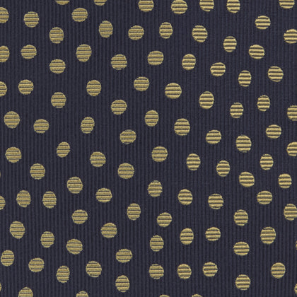 Navy and Gold Paint Spot Silk Tie Image 2