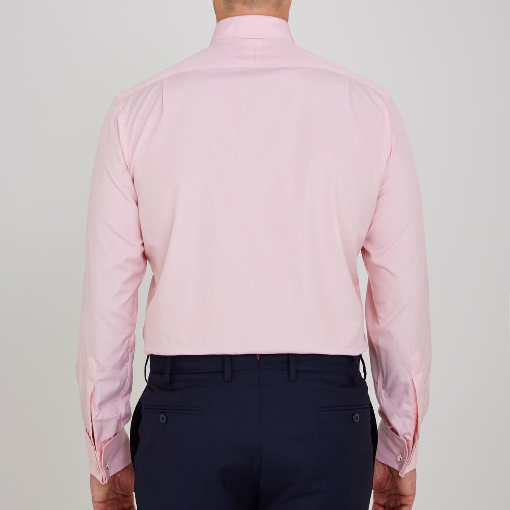 Pink End-on-End Shirt with T&A Collar and Double Cuffs