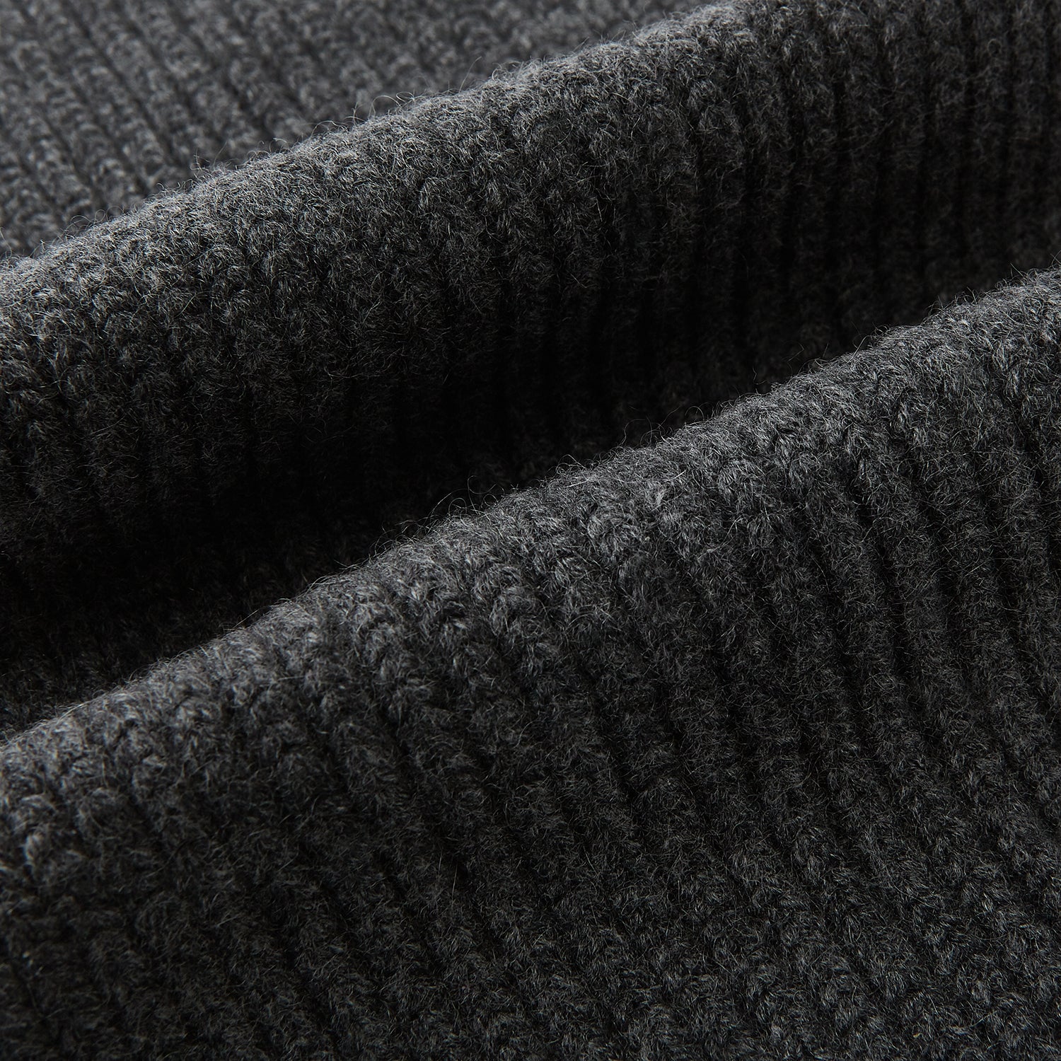 View 3 of product Graphite Rib-Knit Cashmere Scarf