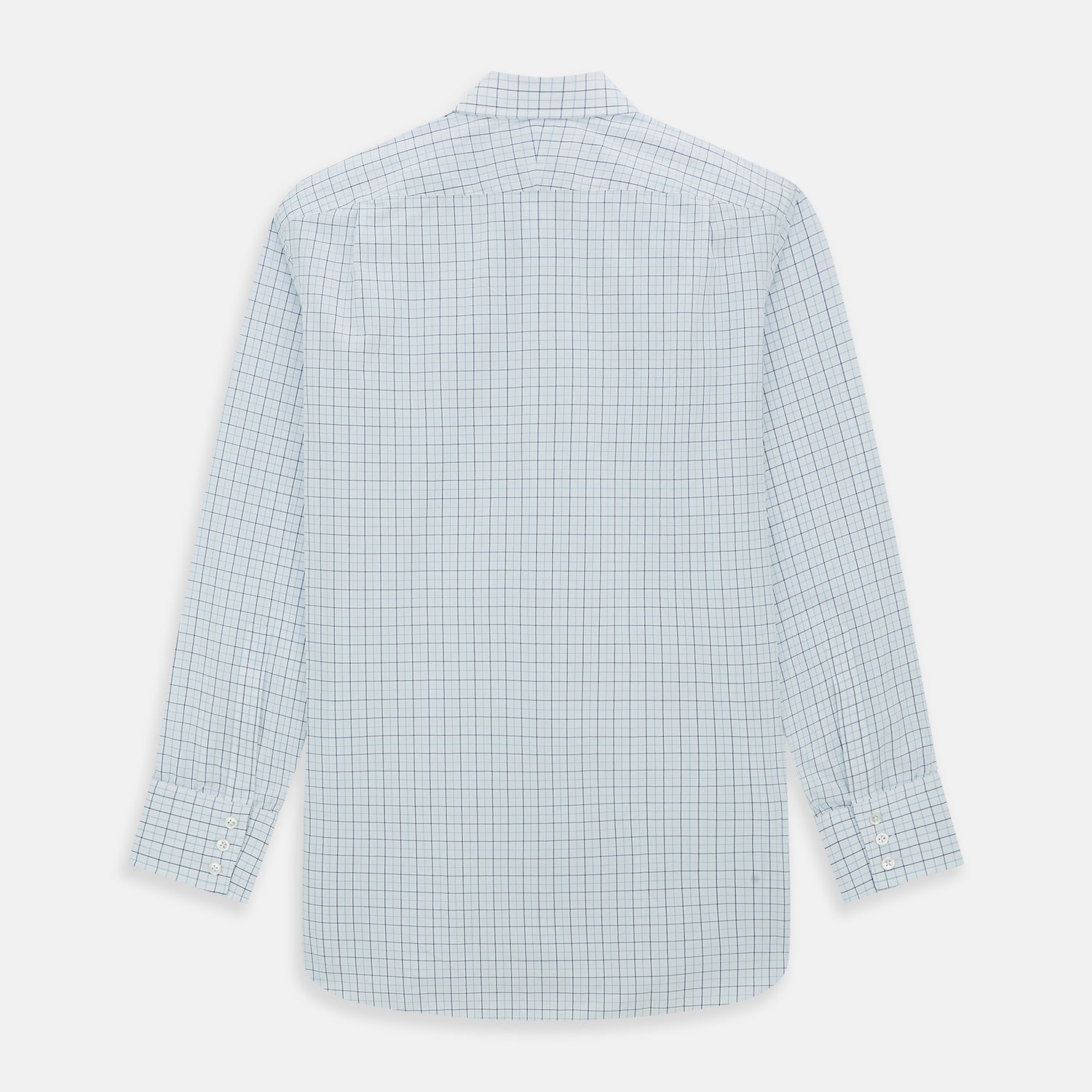 View 3 of product Blue Overlay Grid Check Mayfair Shirt