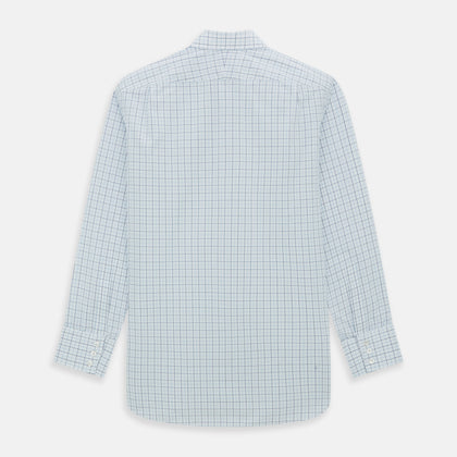 Blue Overlay Grid Check Mayfair Shirt Image 2