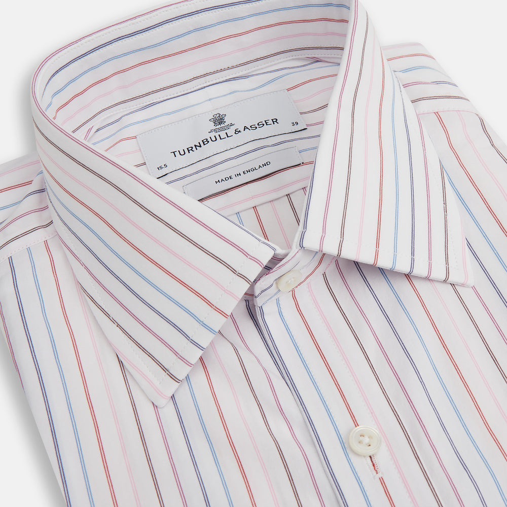 Pink and Blue Multi Double Pinstripe Mayfair Shirt