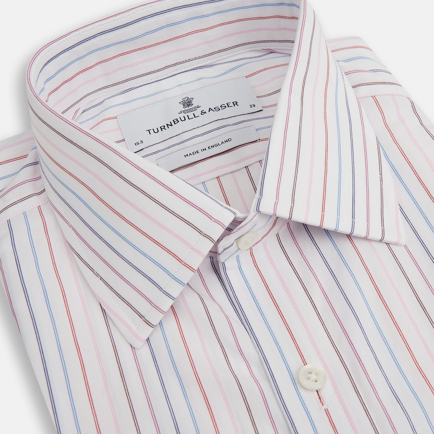 View 2 of product Pink and Blue Multi Double Pinstripe Mayfair Shirt