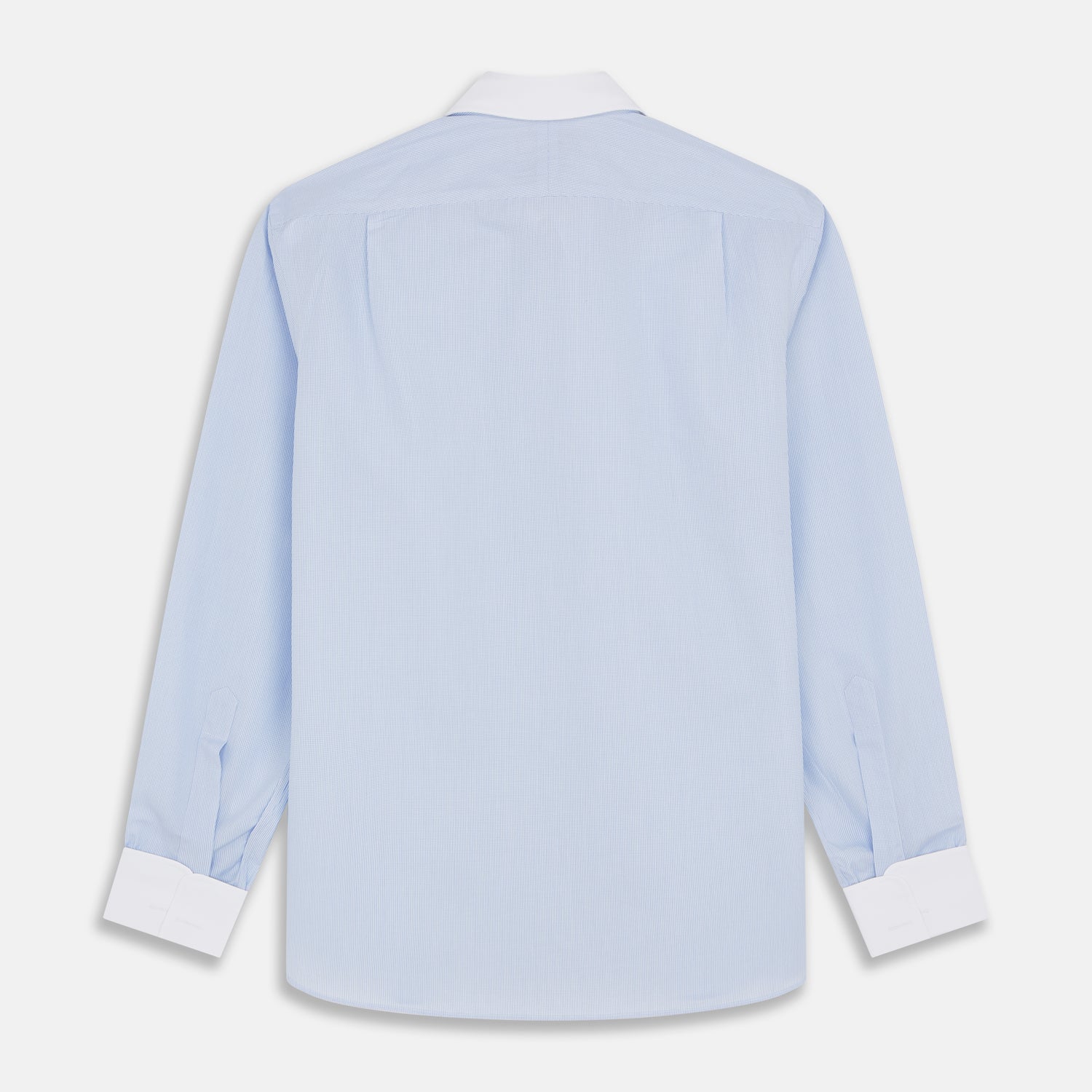 Micro Blue Check with White Collar and Cuff Shirt – Turnbull & Asser US
