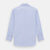 View 3 of product BLUE HERRINGBONE TAILORED FIT SHIRT WITH KENT COLLAR