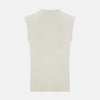 Ivory Cashmere V-neck Vest