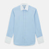 View 1 of product Light Blue End-on-End Shirt with Contrast T&A Collar and Double Cuffs