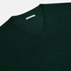 View 2 of product Petrol Green Merino V-Neck Jumper