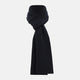 Navy Rib-Knit Cashmere Scarf