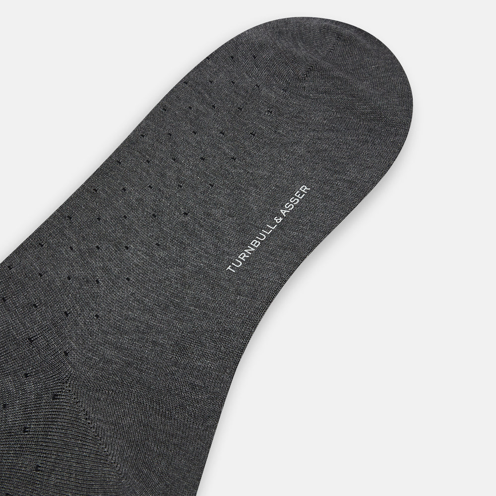 Steel/midnight Polka Dot Long Socks