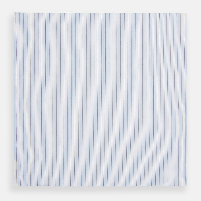 Hand Rolled Blue Multi Stripe Handkerchief Image 2