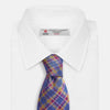 View 4 of product Blue Multi Tartan Silk Tie