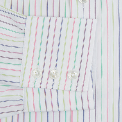 Multicoloured Double Pinstripe Mayfair Shirt Image 10