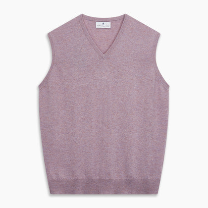Lilac Heather Ifor Cashmere Slipover Image 4