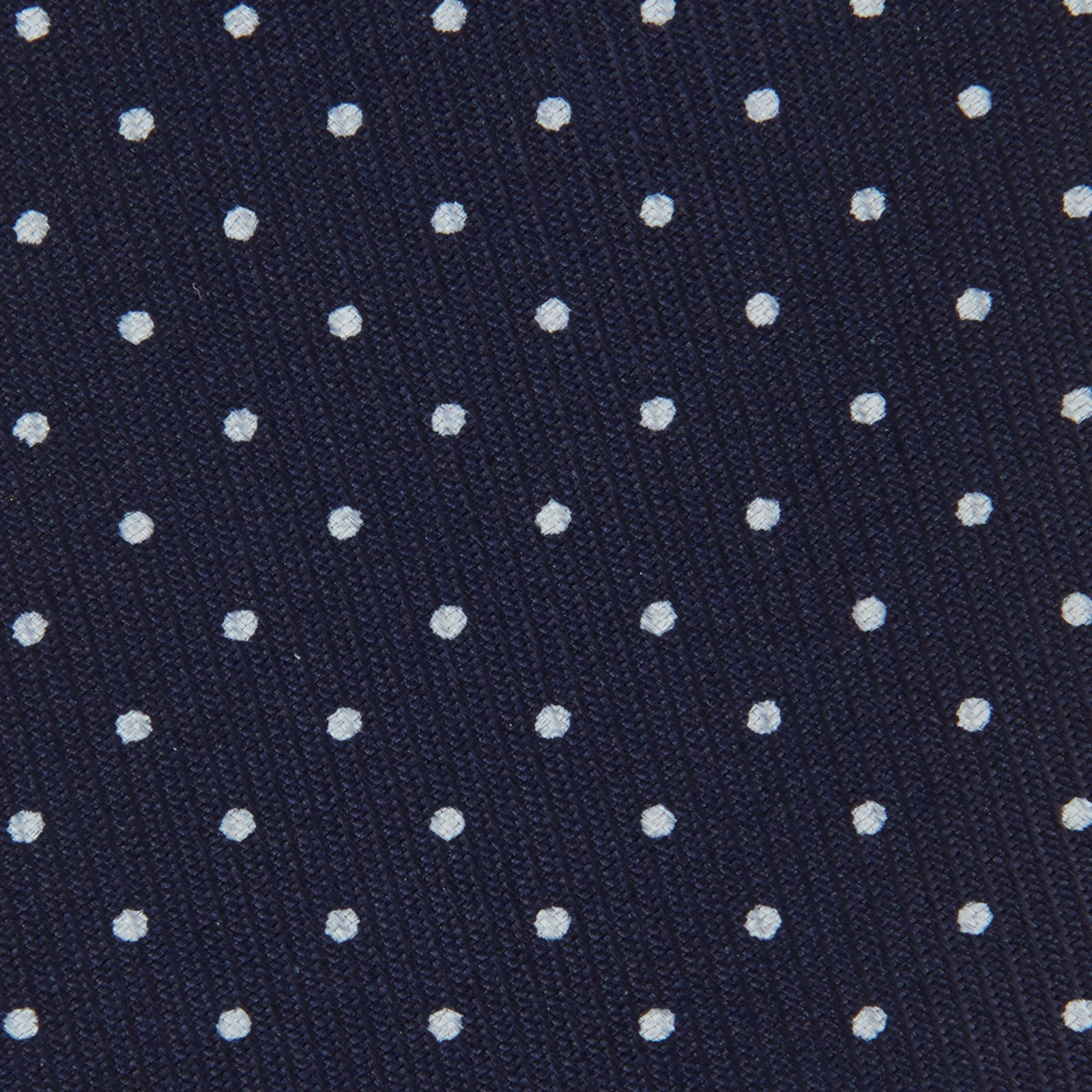 View 3 of product White and Navy Spot Printed Silk Tie