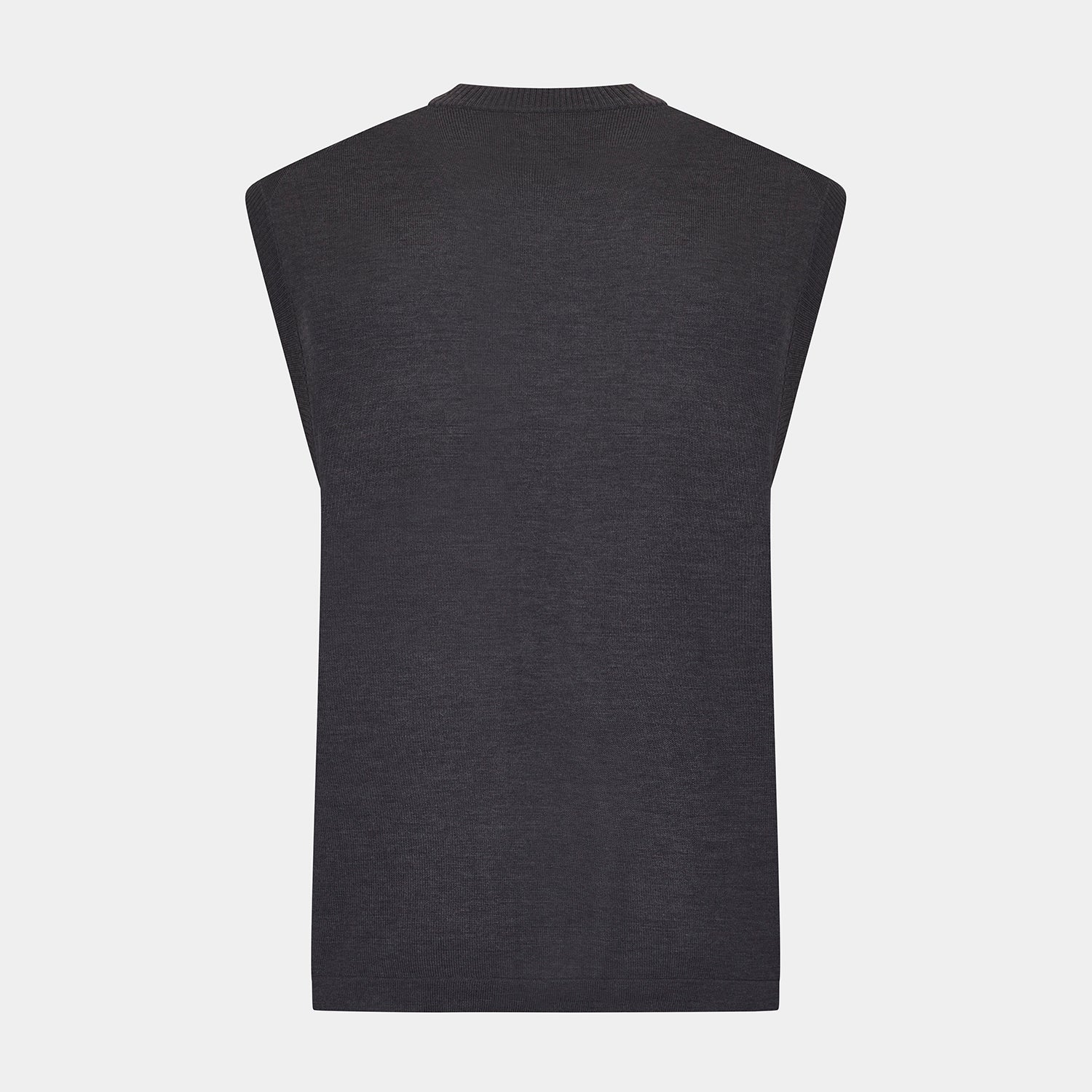View 3 of product Brown Fine Merino V-Neck Vest