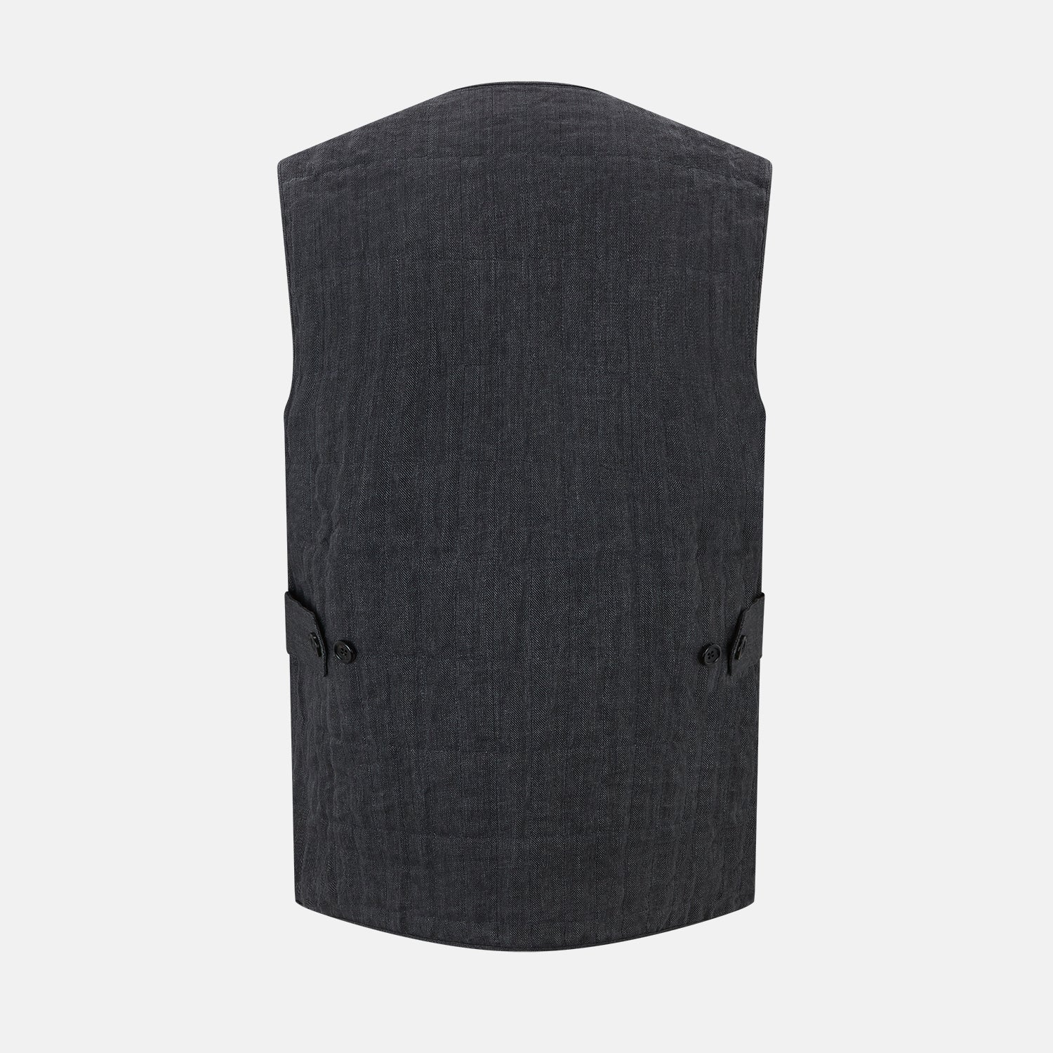 View 3 of product Ash Quilted Linen Herringbone Waistcoat